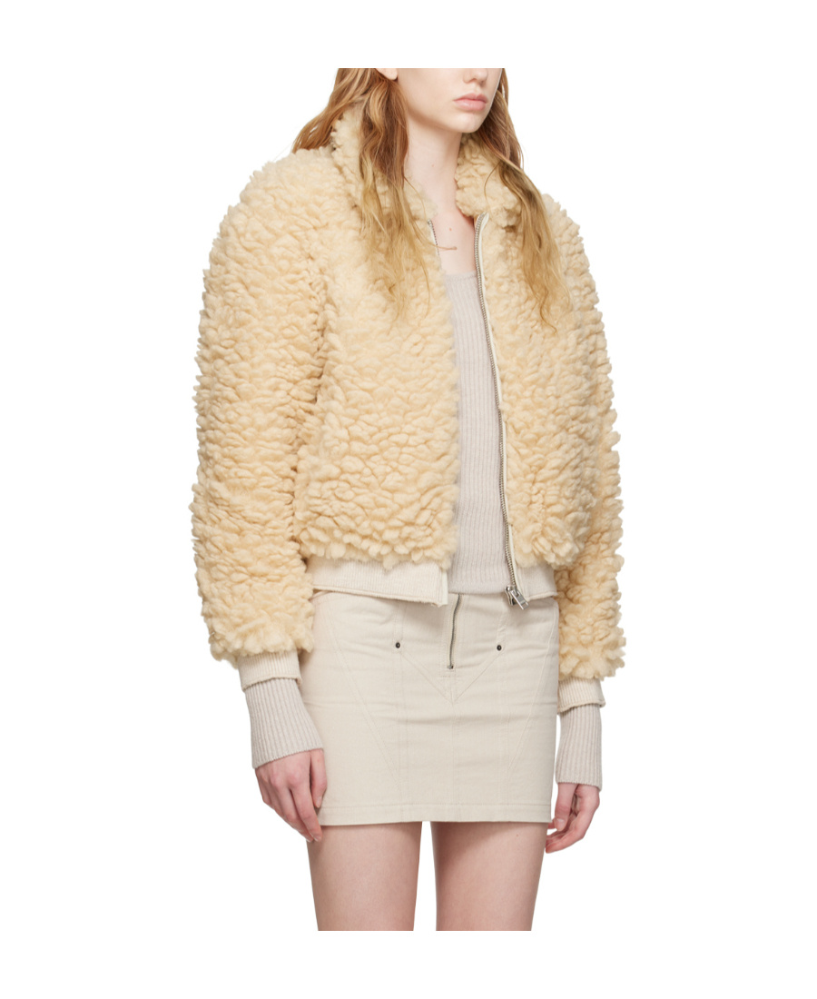 Isabel Marant Zipper Pilot Jacket In Nude