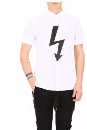 Neil Barrett Logo Shirt In White