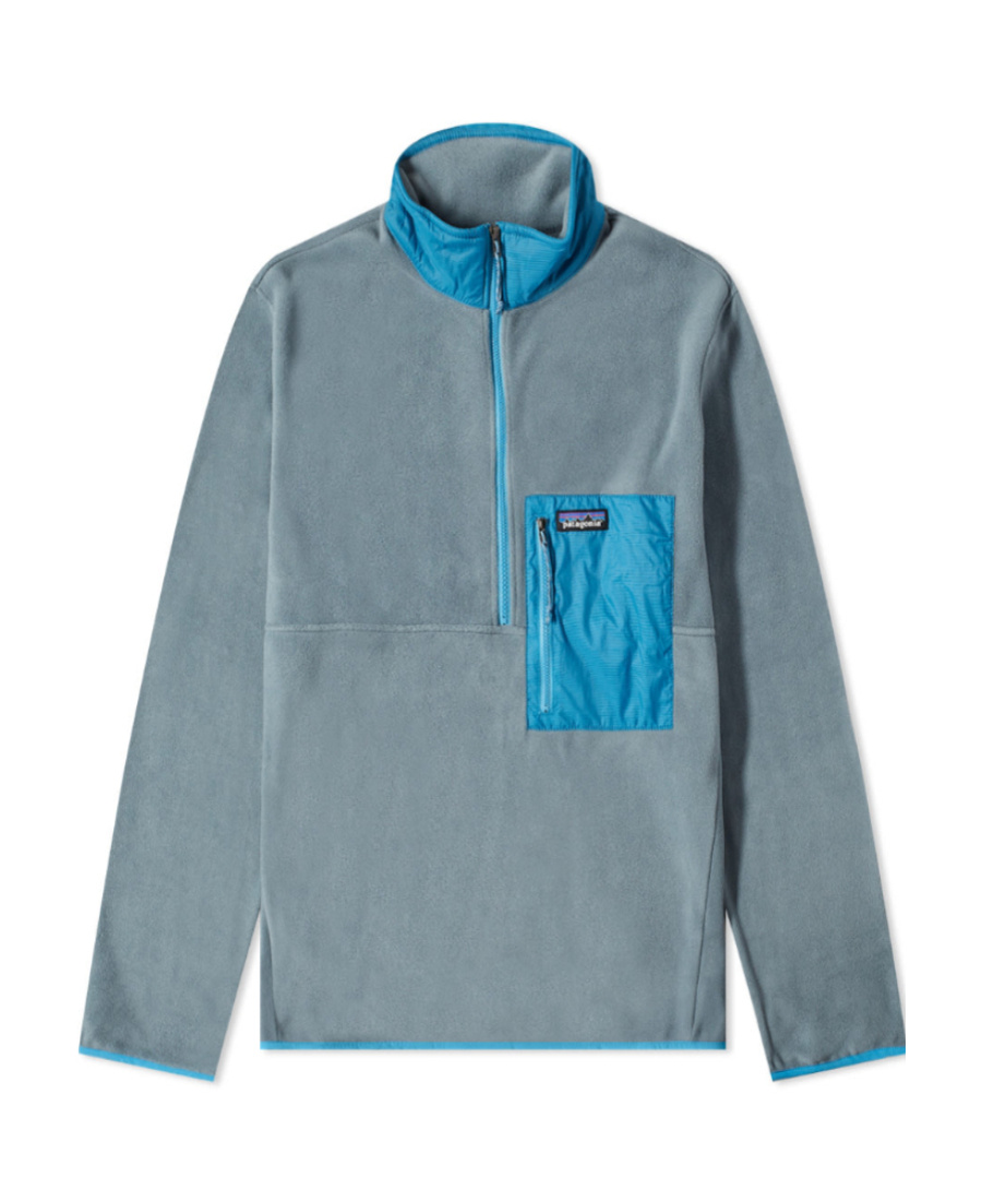 Patagonia Logo Pullover Jacket In Blue