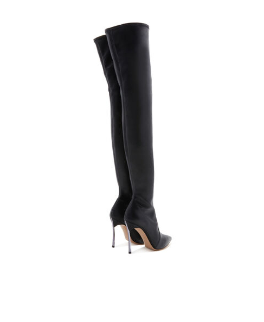 Casadei Blade 115mm Stretch-leather Boots In Black