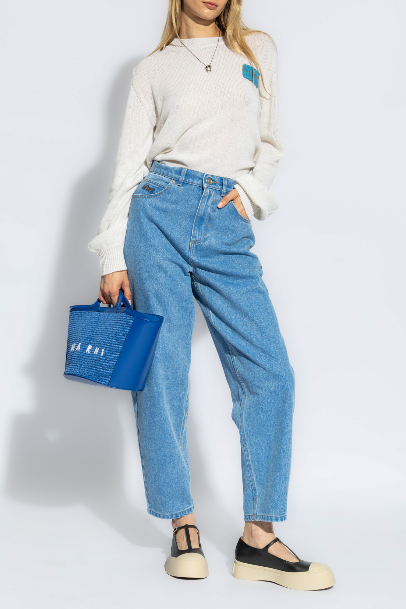 Marni Mid-rise Tapered-leg Jeans In Blue