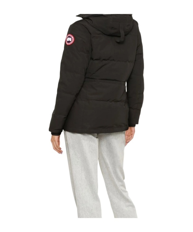 Canada Goose Hooded Quilted Jacket Long Sleeves In Black