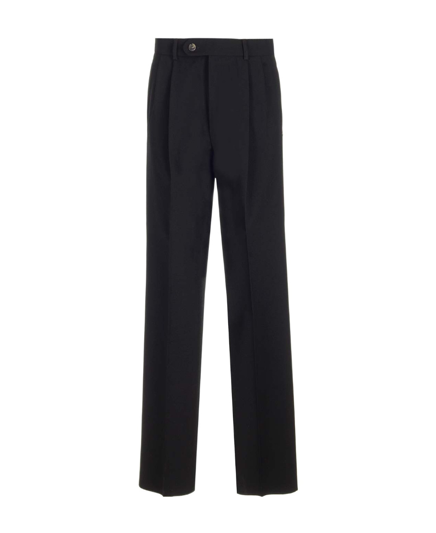 Sportmax Pants In Virgin Wool Blend In Black