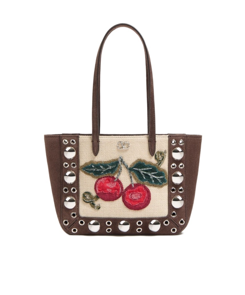 Valentino Borsa A Mano Nellcôte Mini In Pelle Scamosciata Marrone Donna