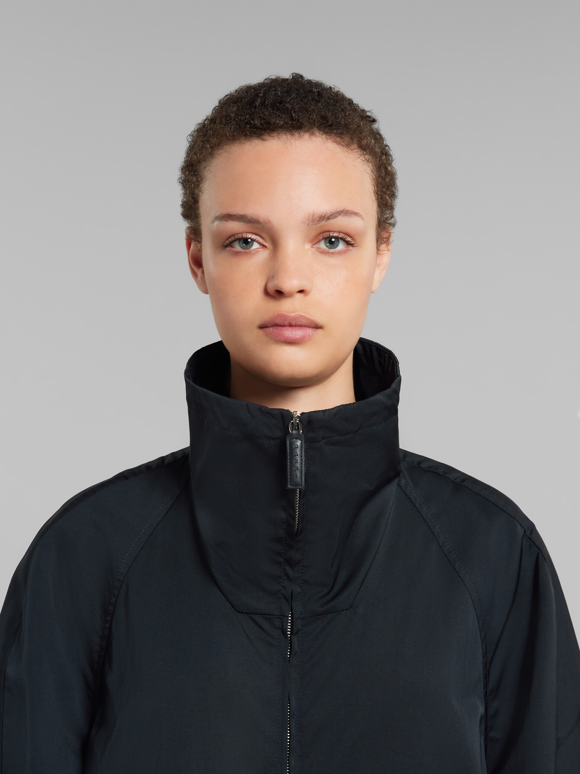 Marni Raglan-sleeve Zip-up Jacket In Black
