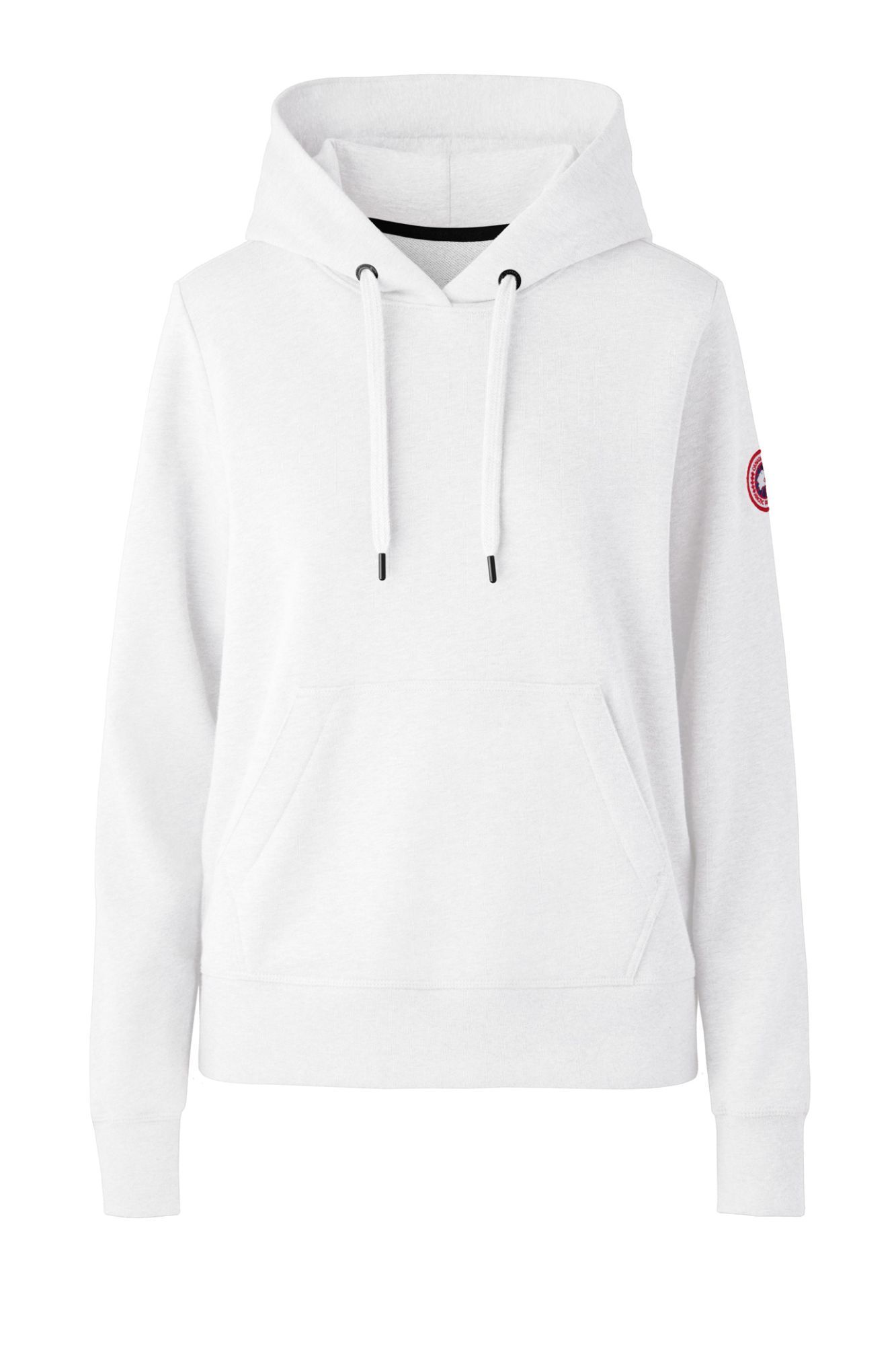 Canada Goose Logo-patch Cotton Hoodie In White