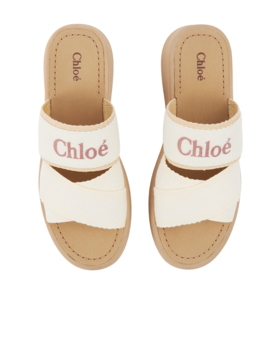 Chloé Women's Mila Leather Flatform Sandals In Nude
