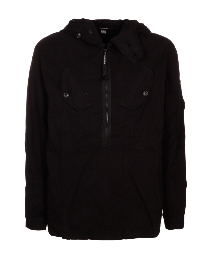 C.p. Company Zip-up Hooded Jacket In Black