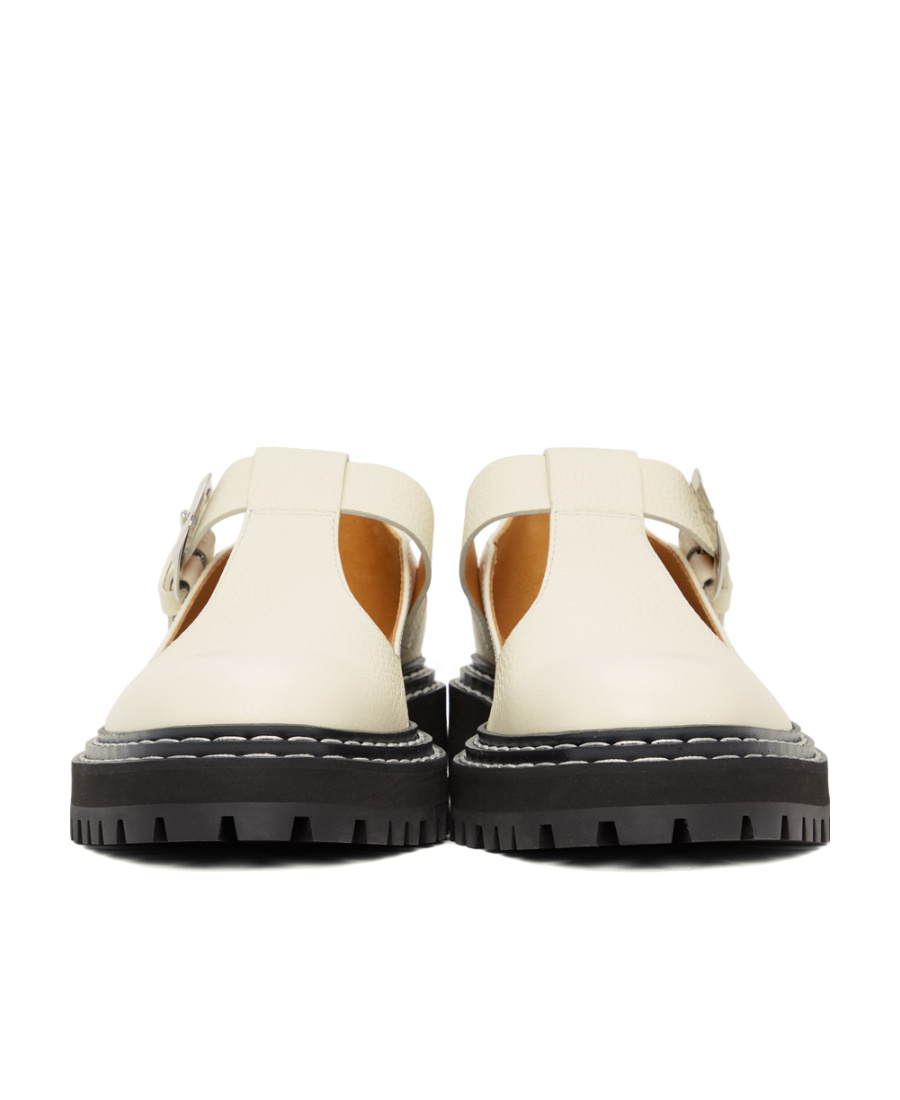 Proenza Schouler Mary Jane Lug-sole Shoes In White