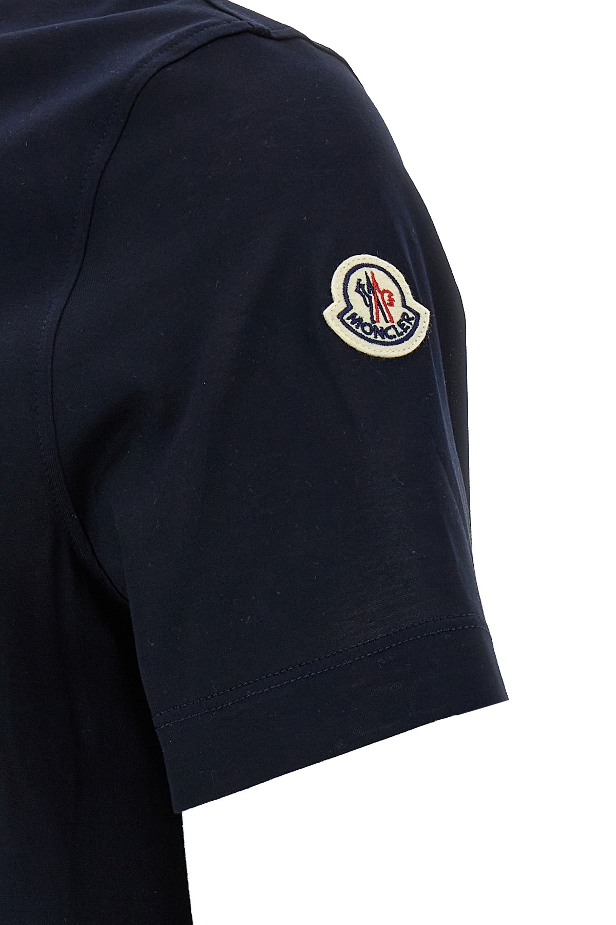 Moncler Short-sleeved Polo Shirt In Blue
