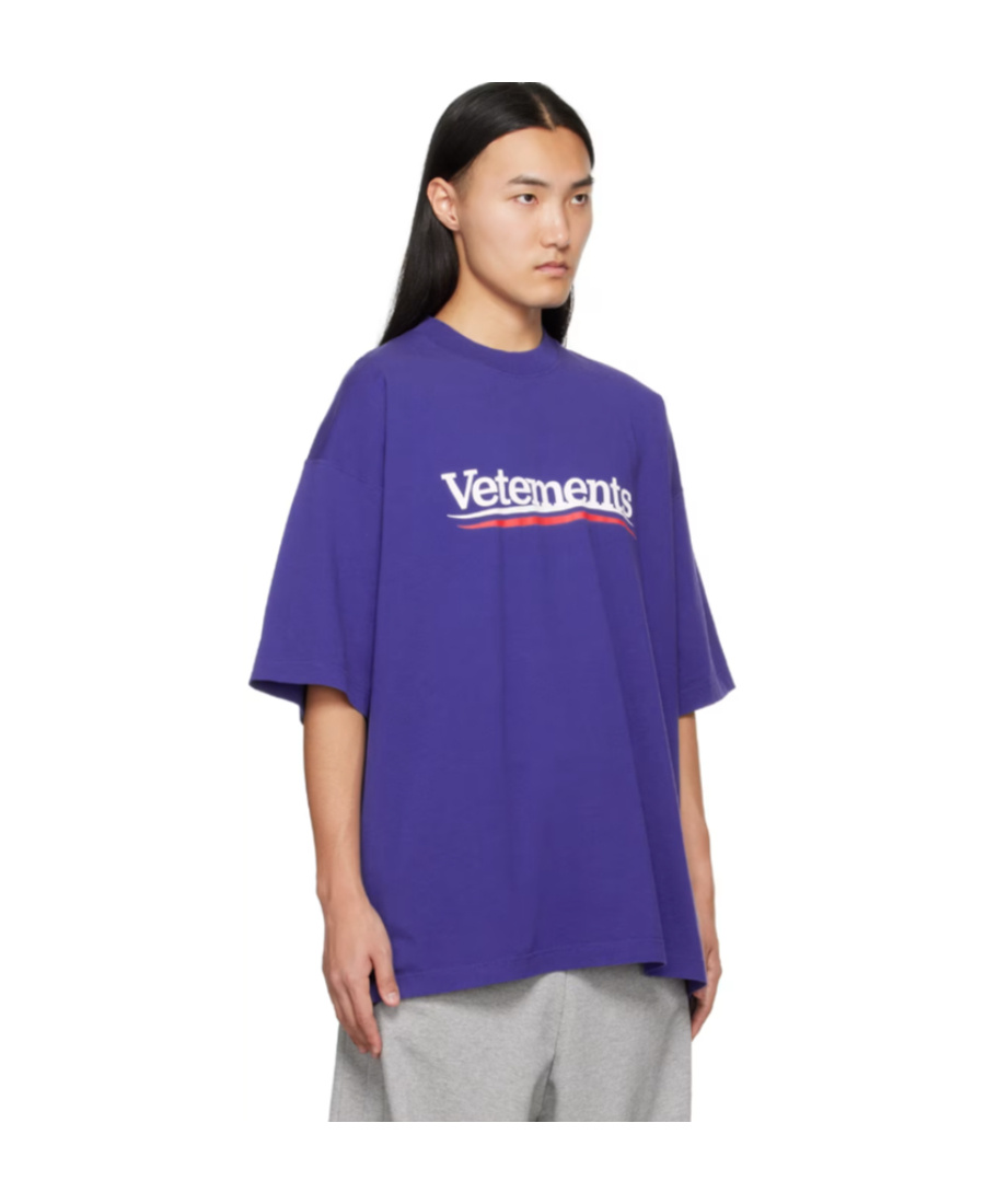 Vetements Blue Campaign T-shirt In Blue