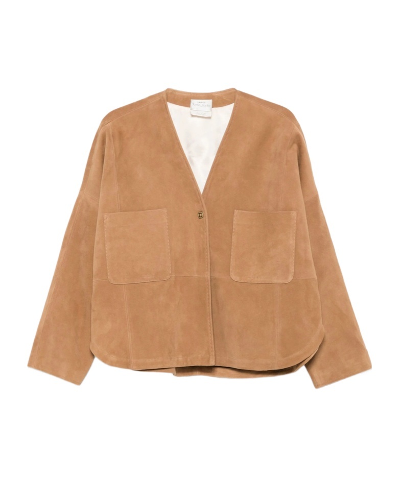 Forte Forte Suede Patch-pockets Jacket In Brown