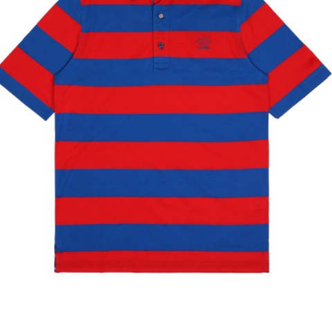 Shop Paul & Shark Striped Short-sleeved Polo Shirt In Blue