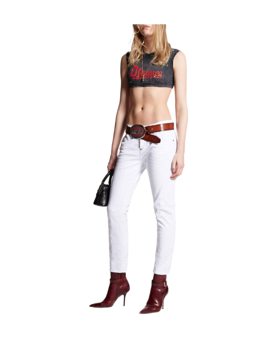 Dsquared2 Straight-leg Cropped Jeans In Multicolor