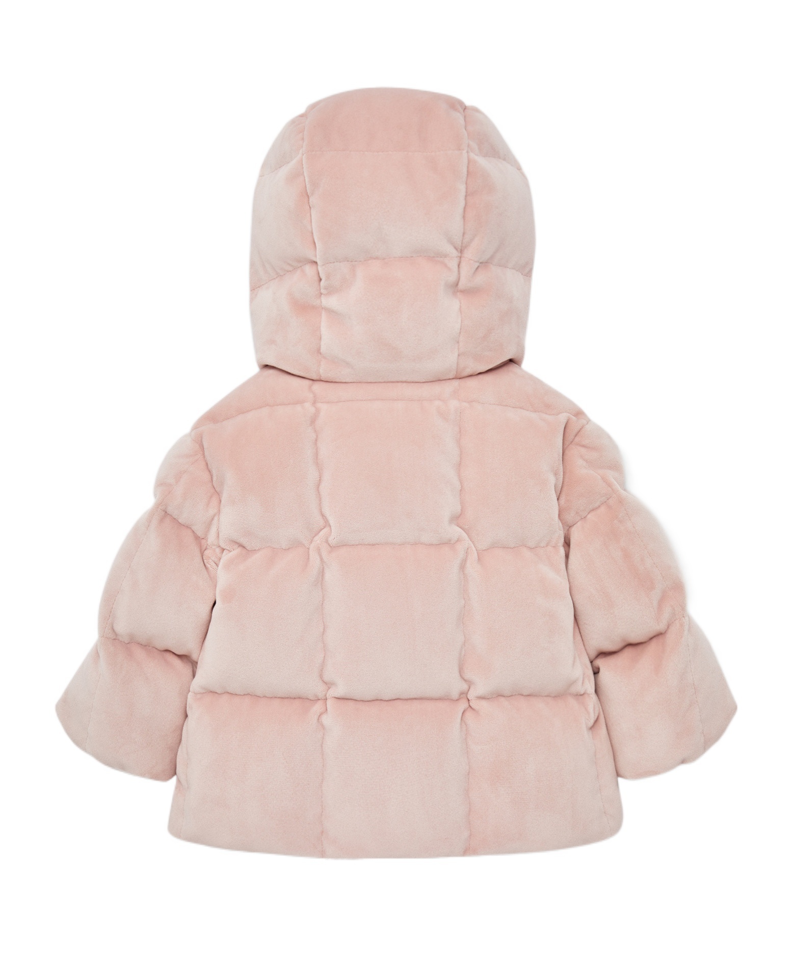 Moncler Long-sleeved Down Jacket In Pink