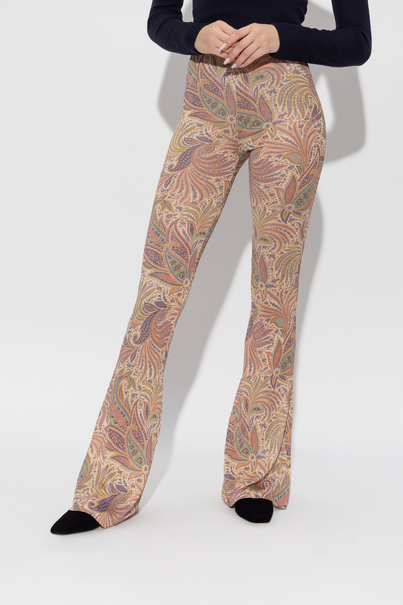 ETRO ETRO PAISLEY-PRINTED JERSEY TROUSERS