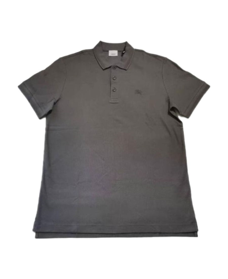 Burberry Lapel Polo Shirt In Gray