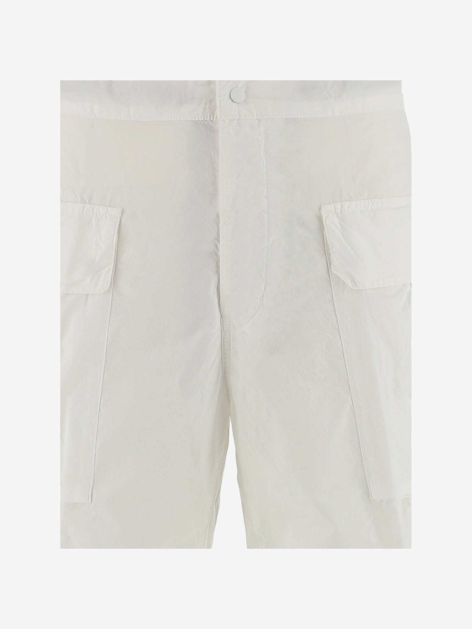 Aspesi Buttoned Straight-leg Cargo Shorts In White