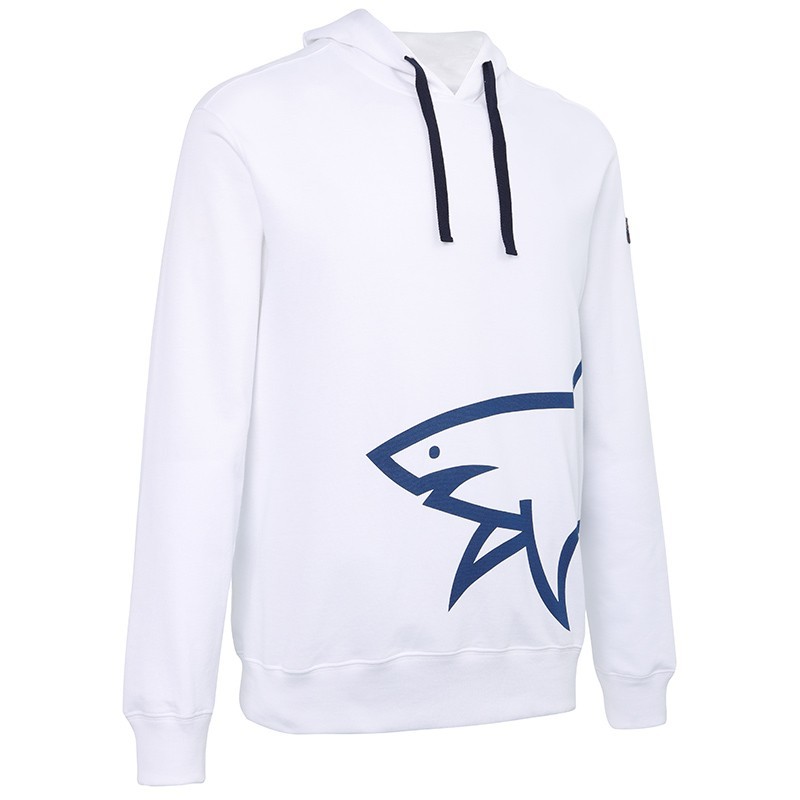 Paul & Shark Hooded Printed Sweater In White