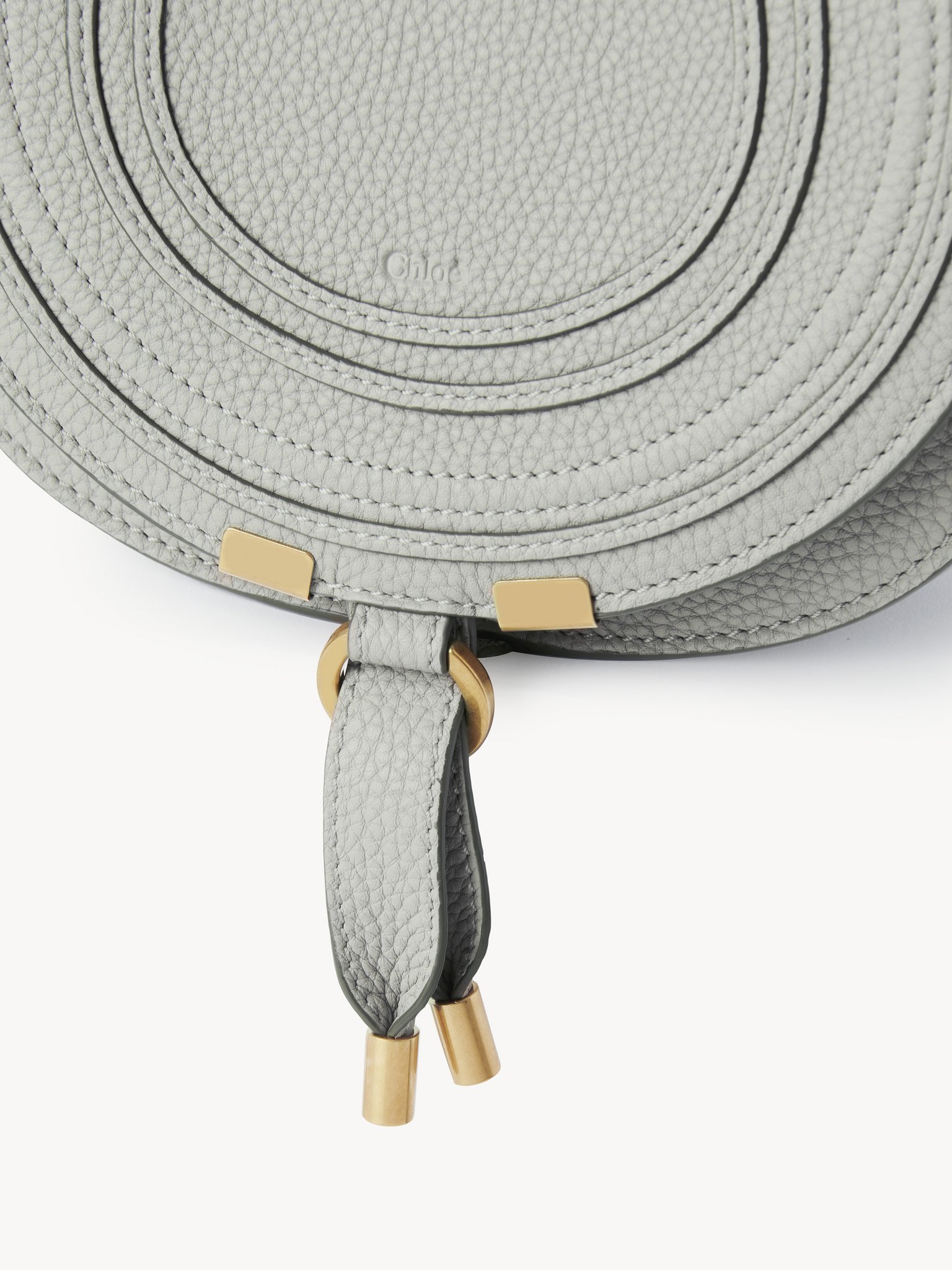 Chloé Small Flip Saddle Bag In Gray