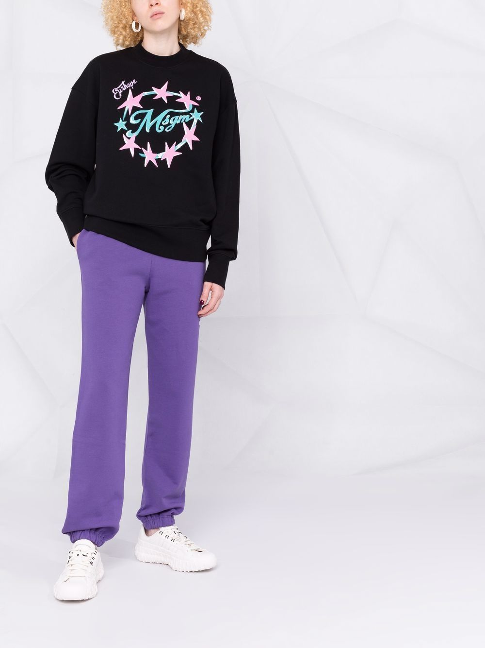 Msgm Logo-print Sweatshirt In Black