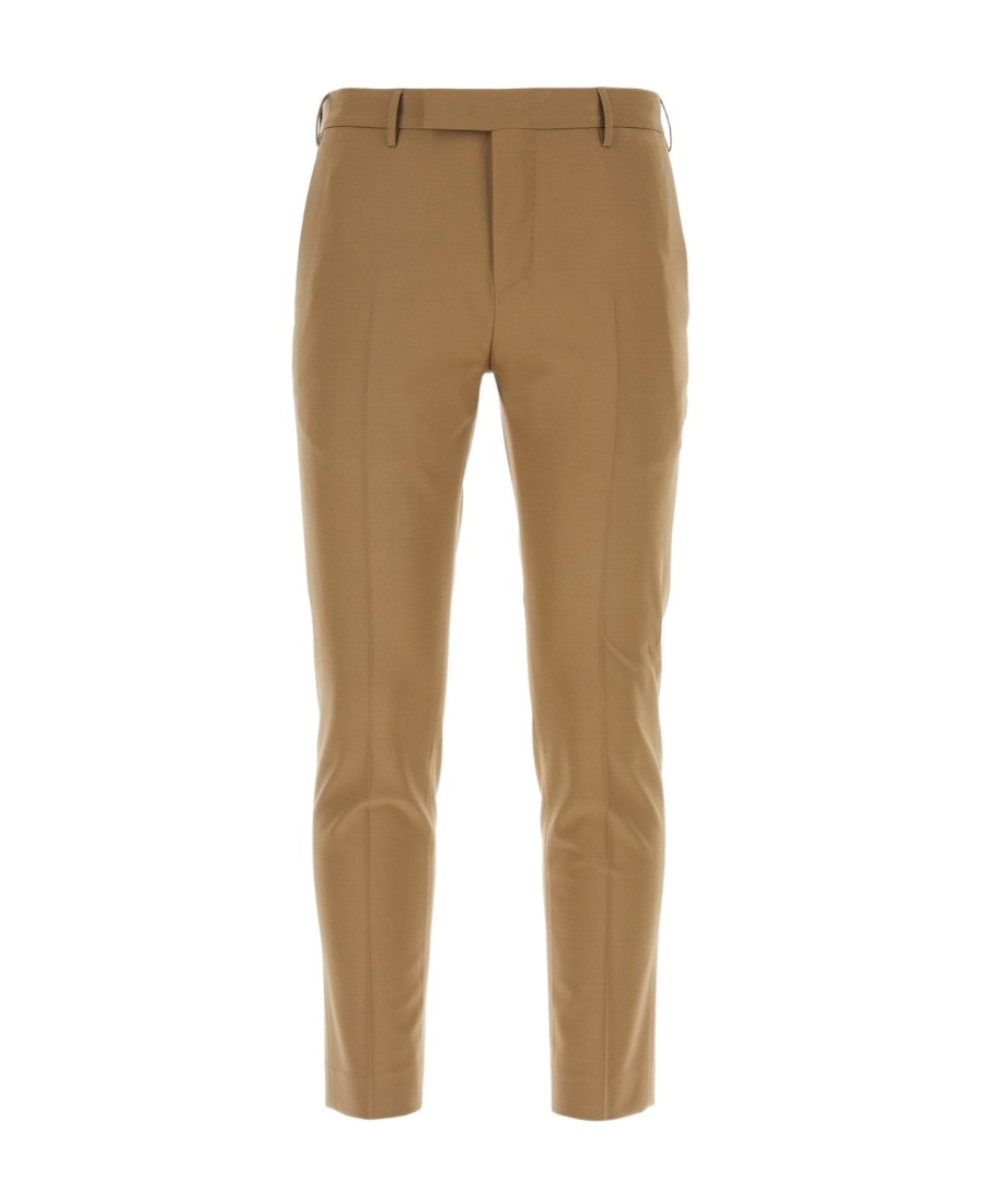 Pt Torino Mid-waisted Straight-leg Trousers In Brown