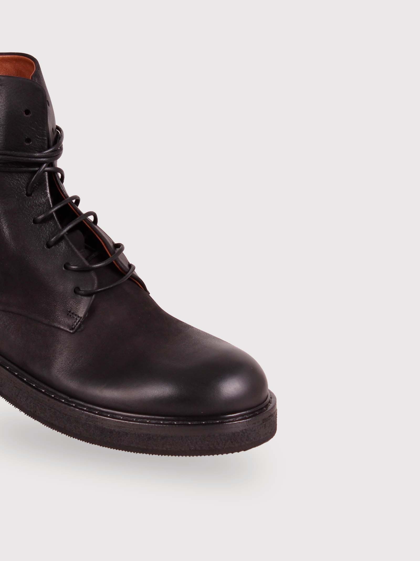 Marsèll Lace-up Ankle Boots In Burgundy