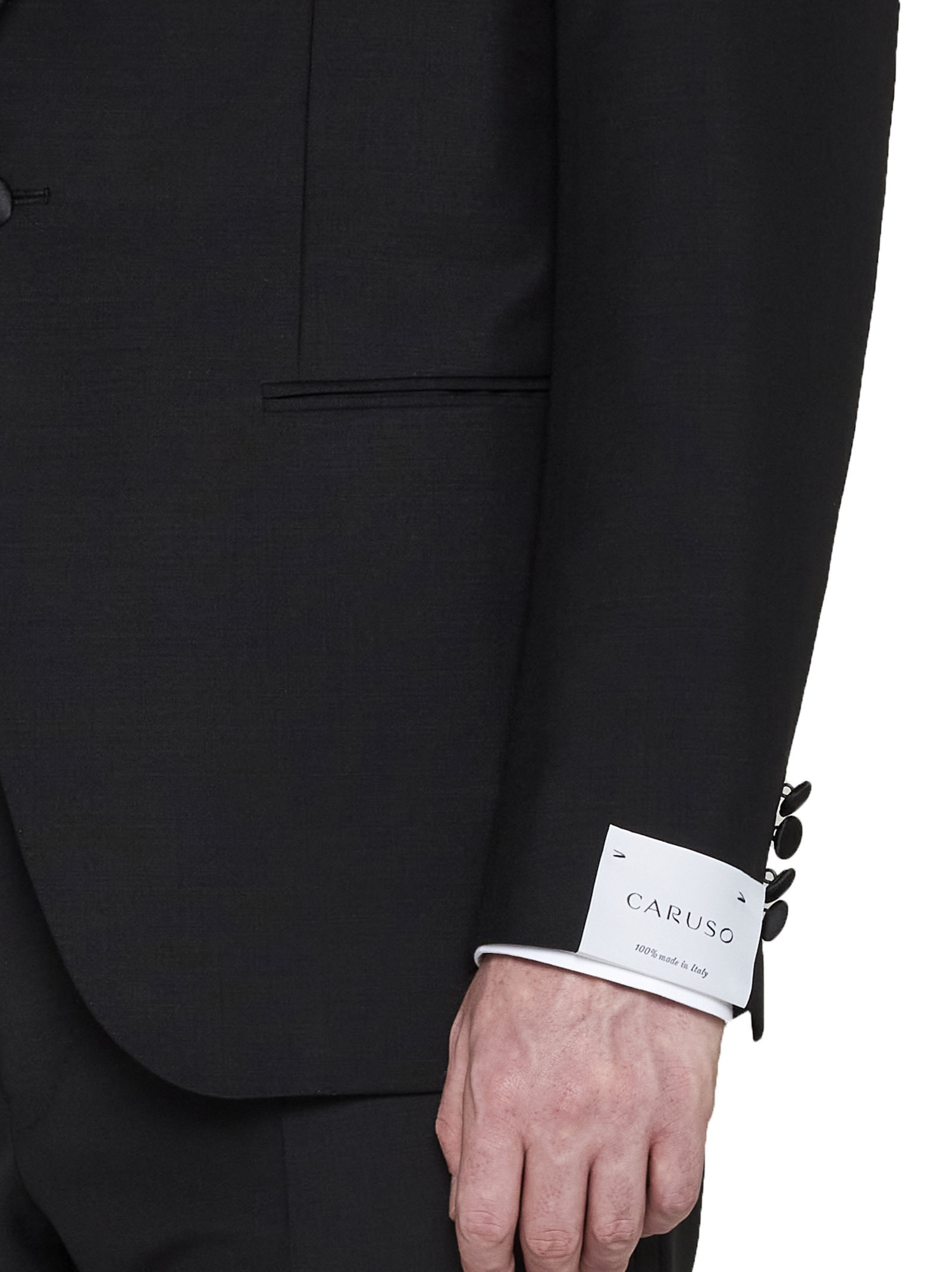 Caruso Two-piece Tailored Suit In Black
