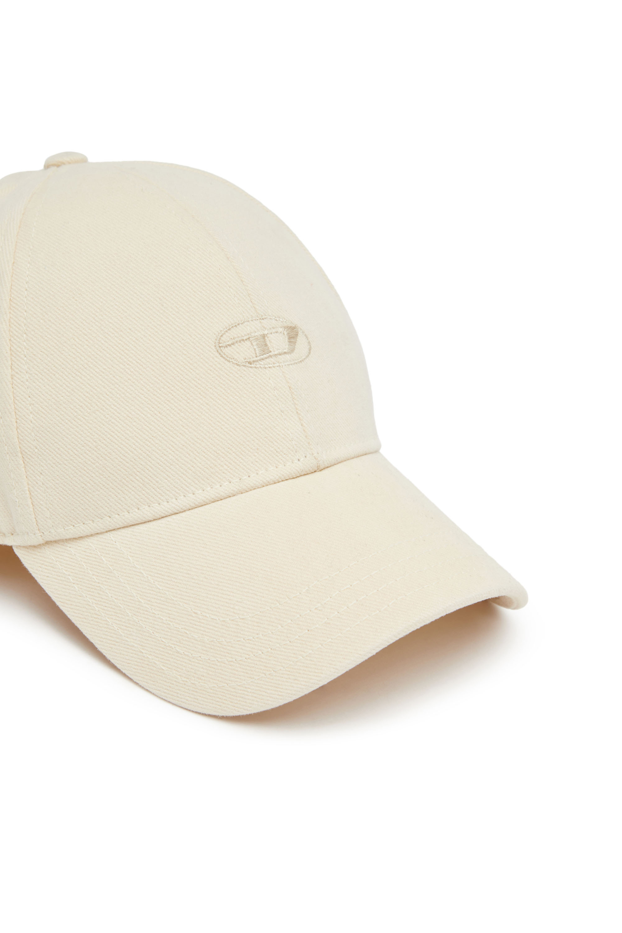 Diesel Baseball Cap In Washed Cotton Twill In White