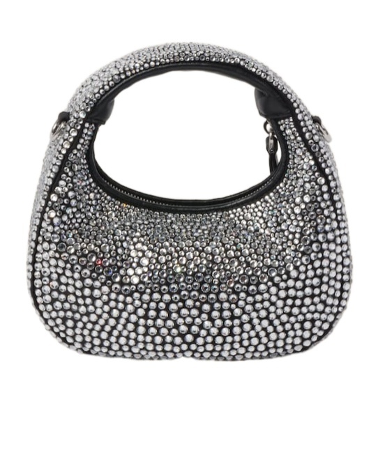 Miu Miu Wander Schultertasche Mit Kristallen In Black