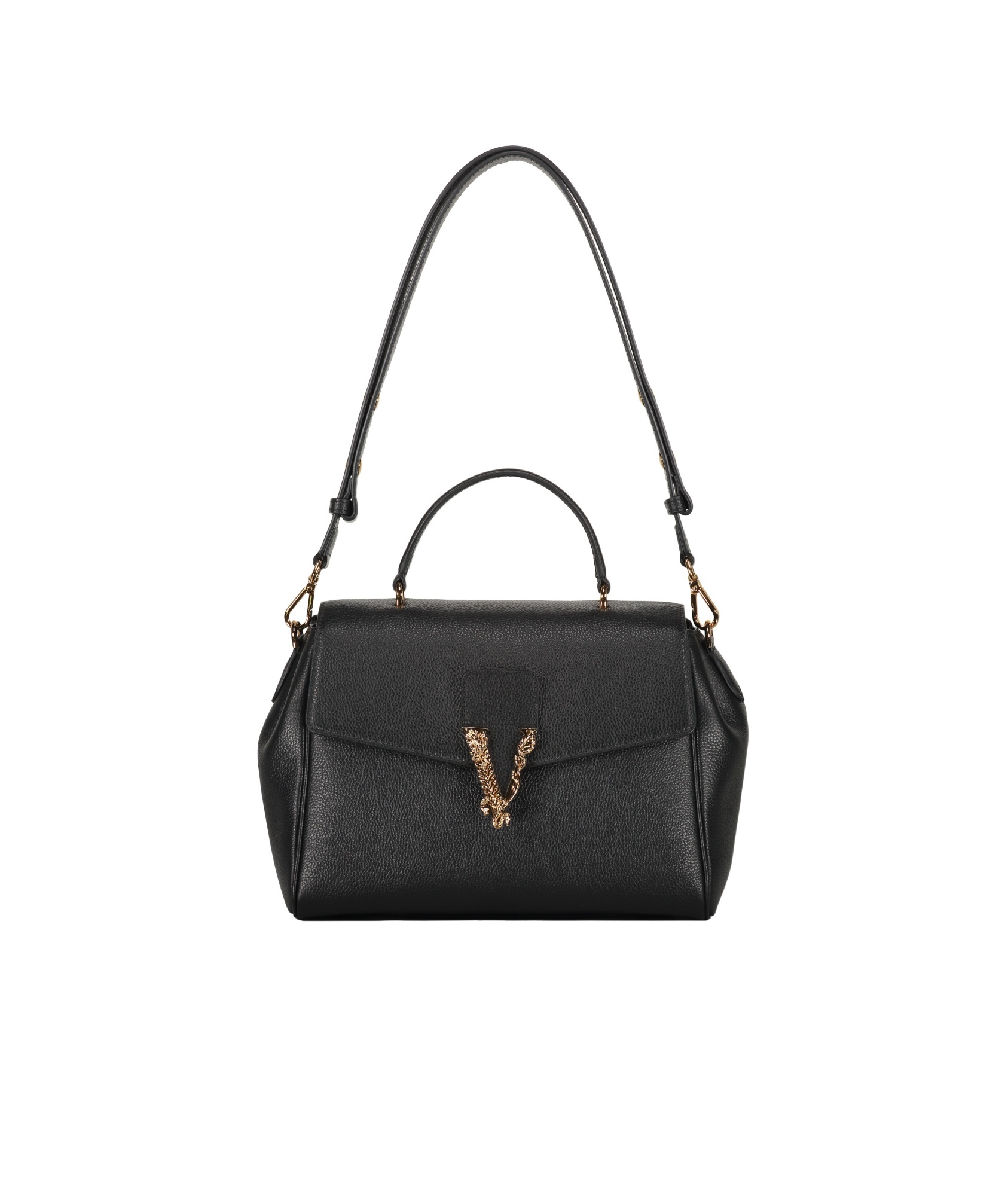 Versace Flap Shoulder Bag In Black