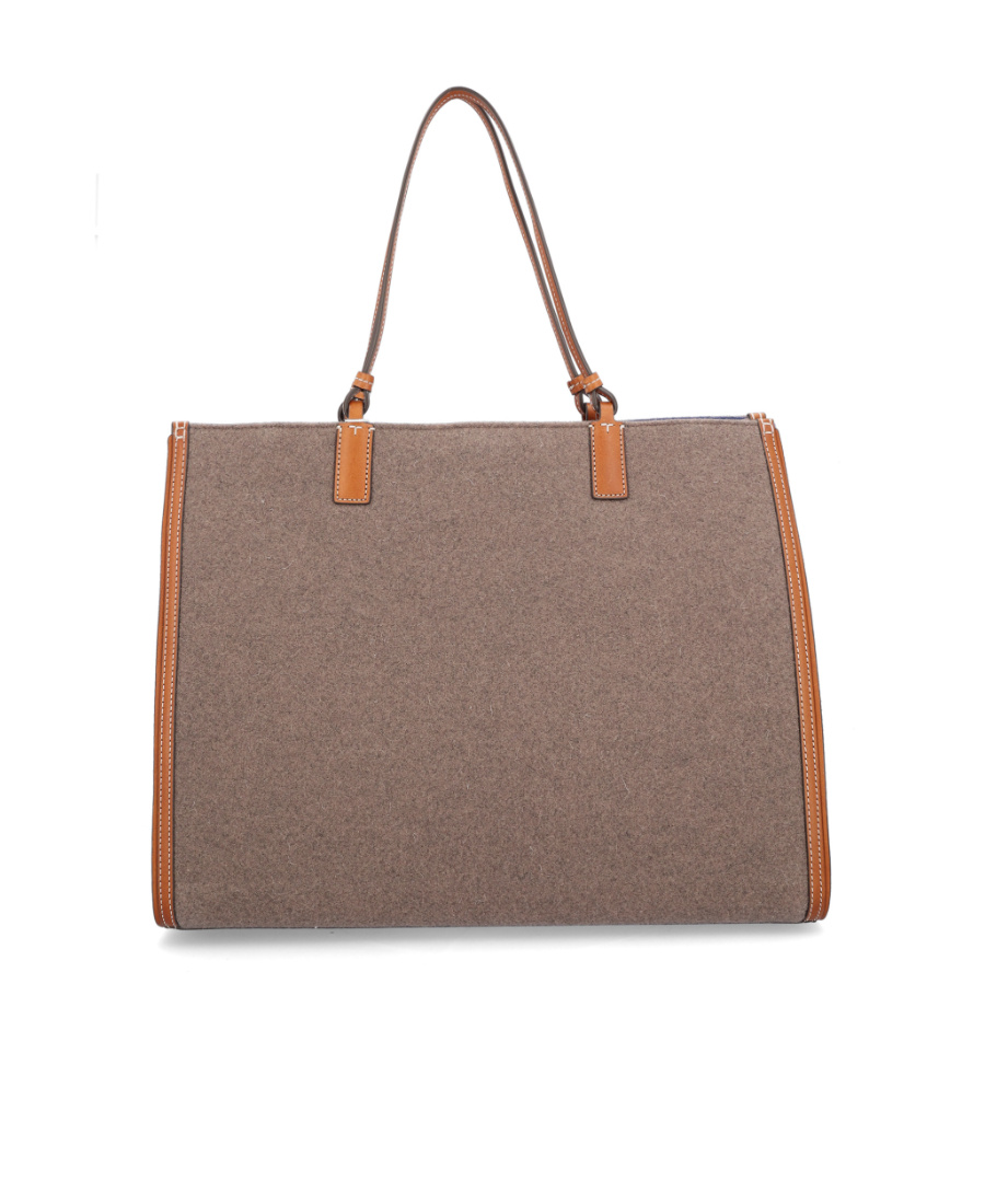 Tory Burch Ella Felt Tote Bag In Brown