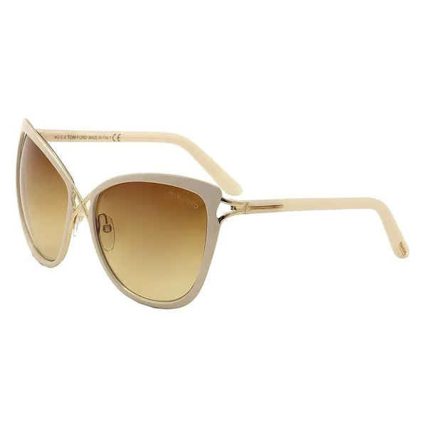 Tom Ford Oval Sunglasses In Nude