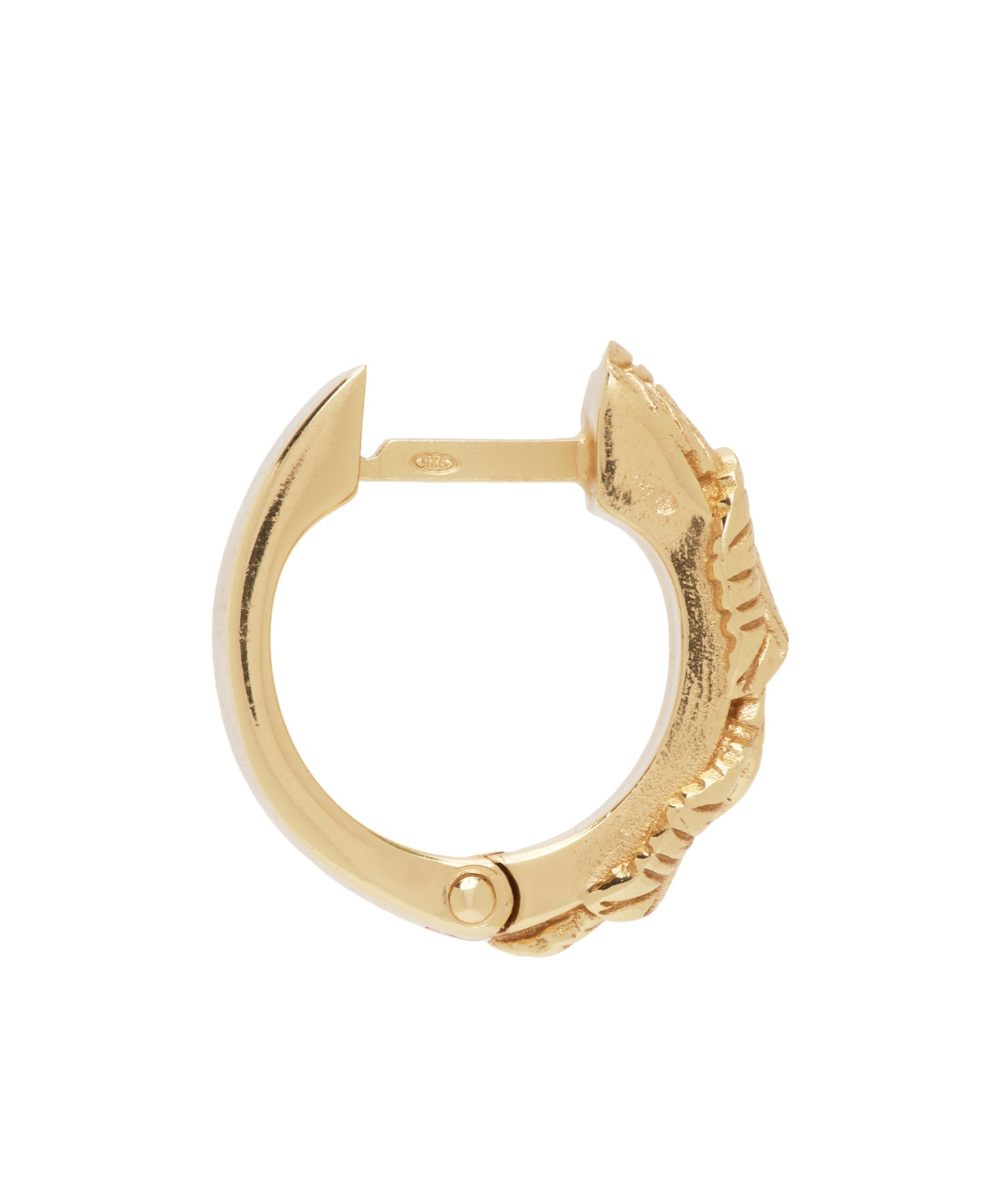 Emanuele Bicocchi Leaves Hoop Single Earring In Yellow
