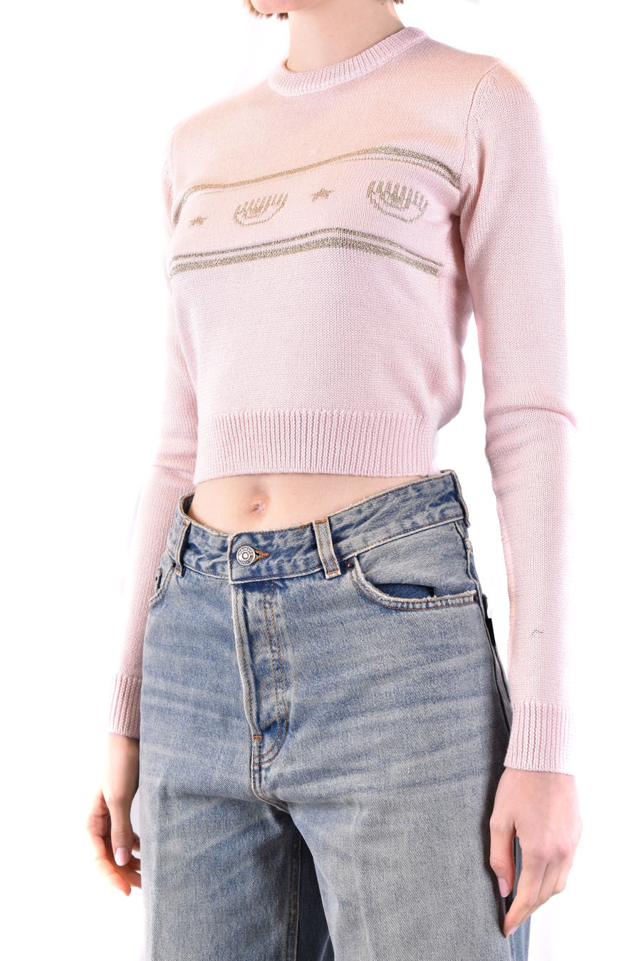 CHIARA FERRAGNI EYESTAR INTARSIA-KNIT SWEATER 