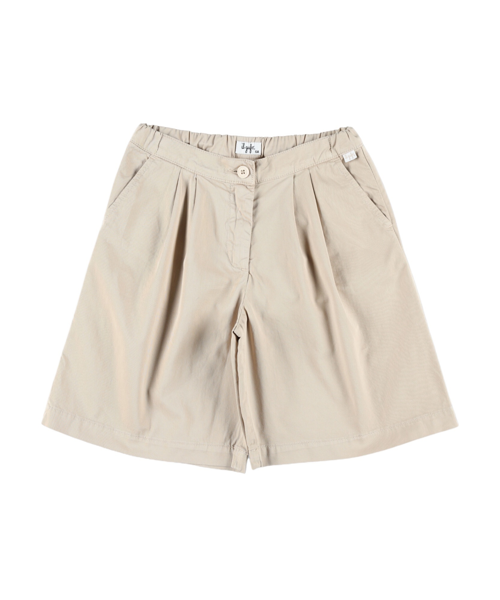 Il Gufo Pleated Bermuda Shorts In Light Brown