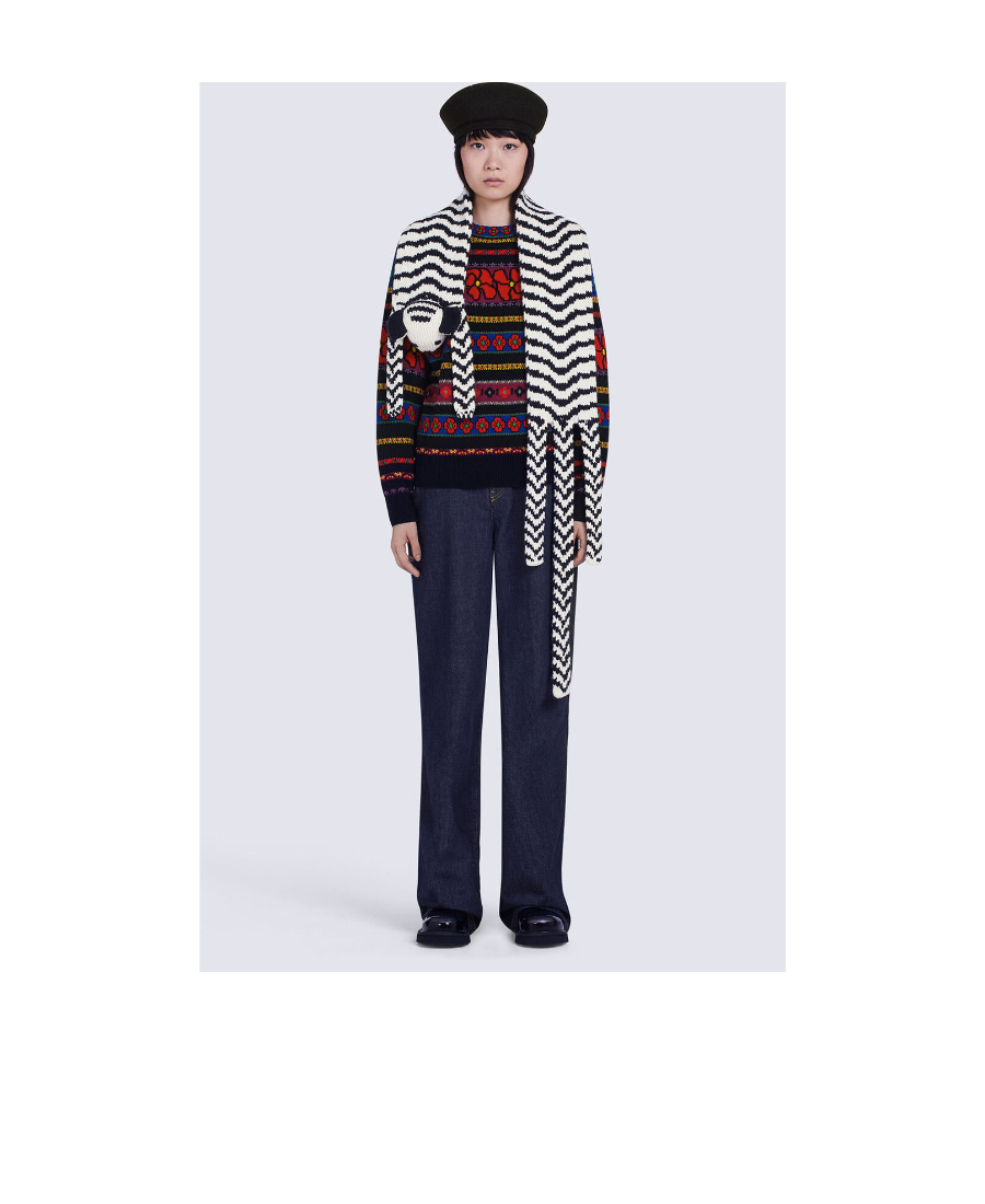 Kenzo Striped Scarves In White