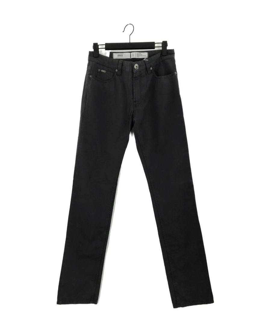 Shop Armani Collezioni Logo Details Jeans In Black