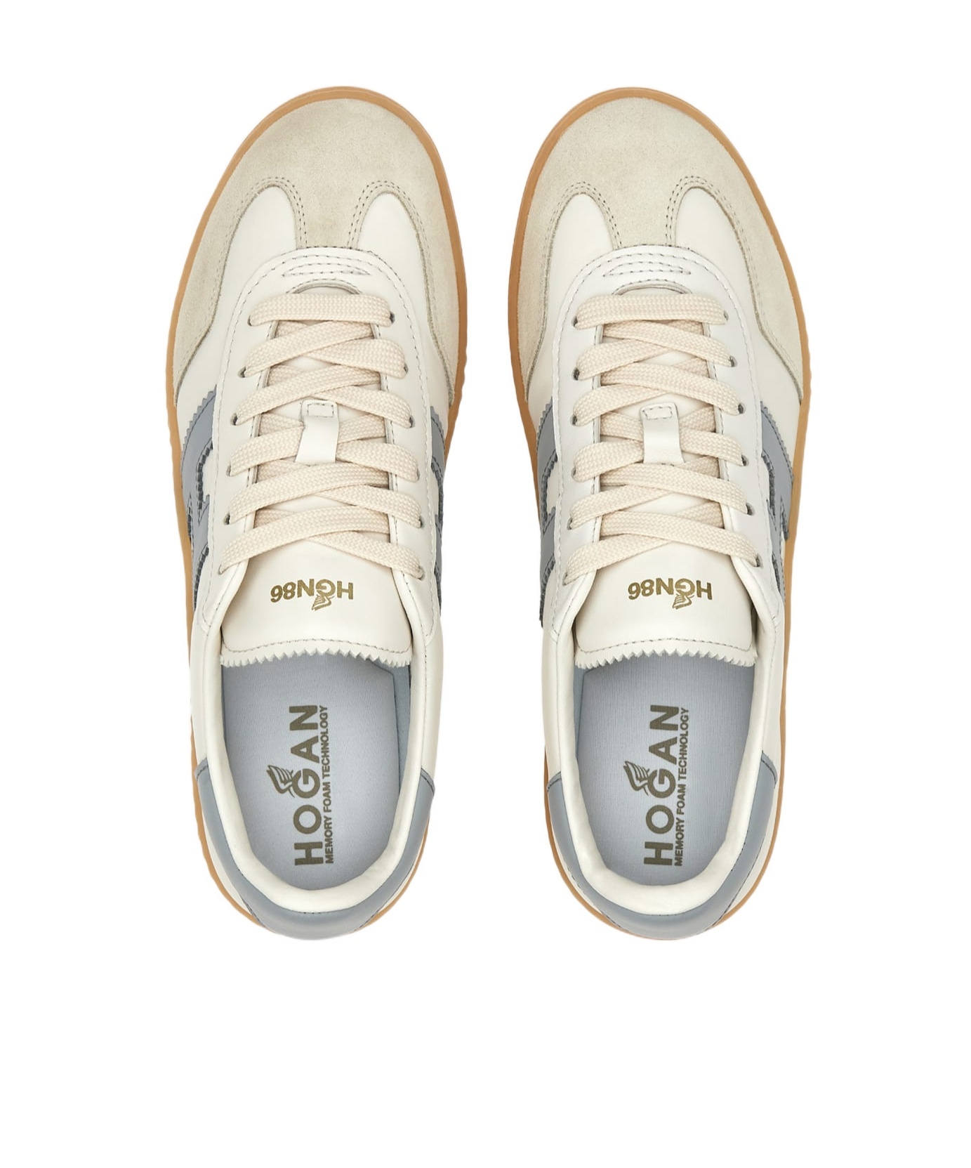 Hogan Cool Suede-trimmed Leather Sneakers In White
