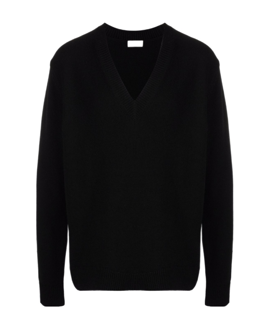 Dries Van Noten Logo Knitted Pullover In Black