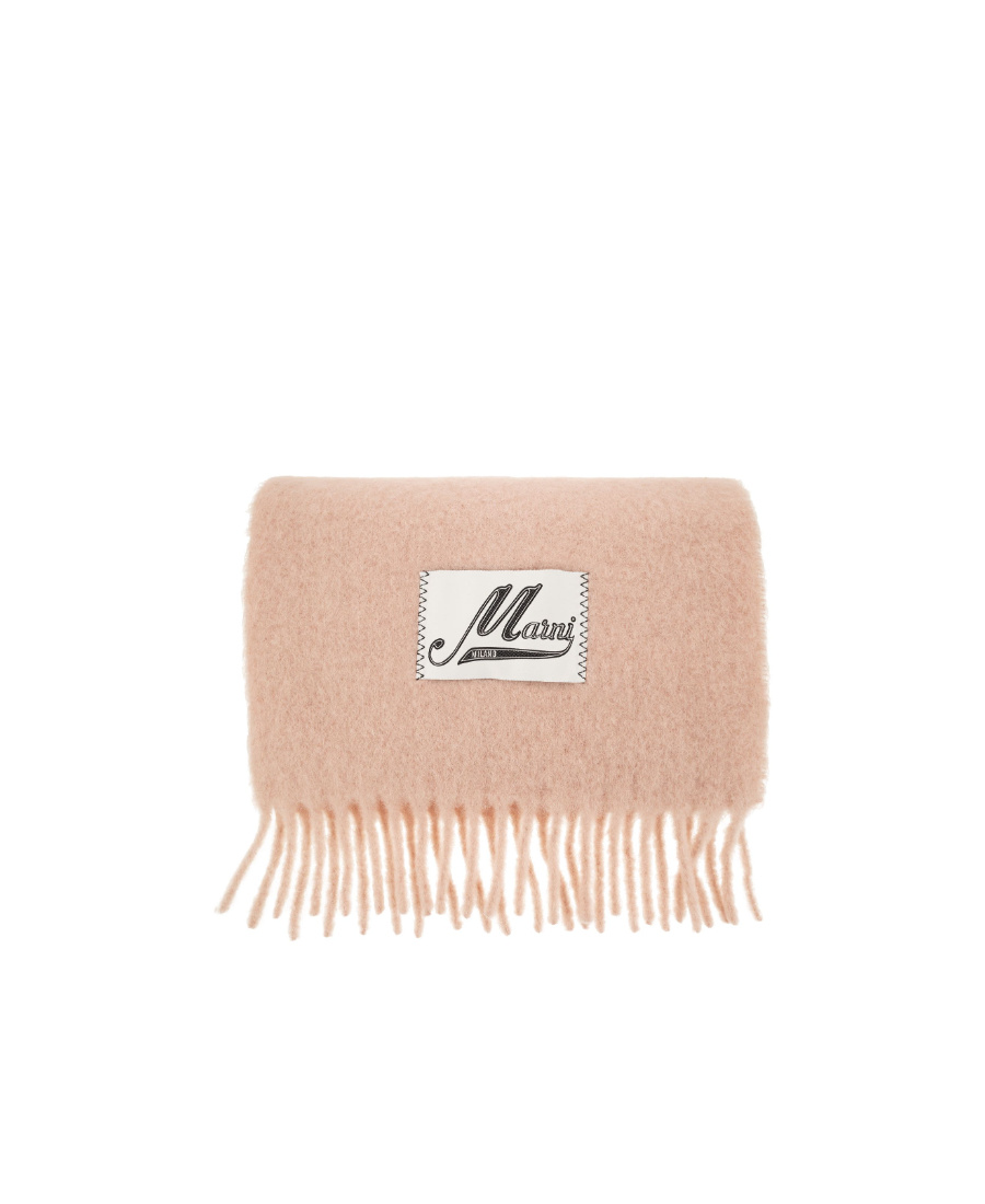 Marni Brushed Alpaca-wool-blend Scarf In Pink