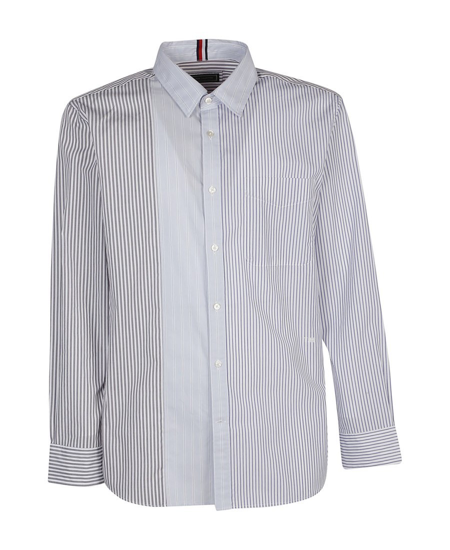 Tommy Hilfiger Contrast Striped Shirt In Gray