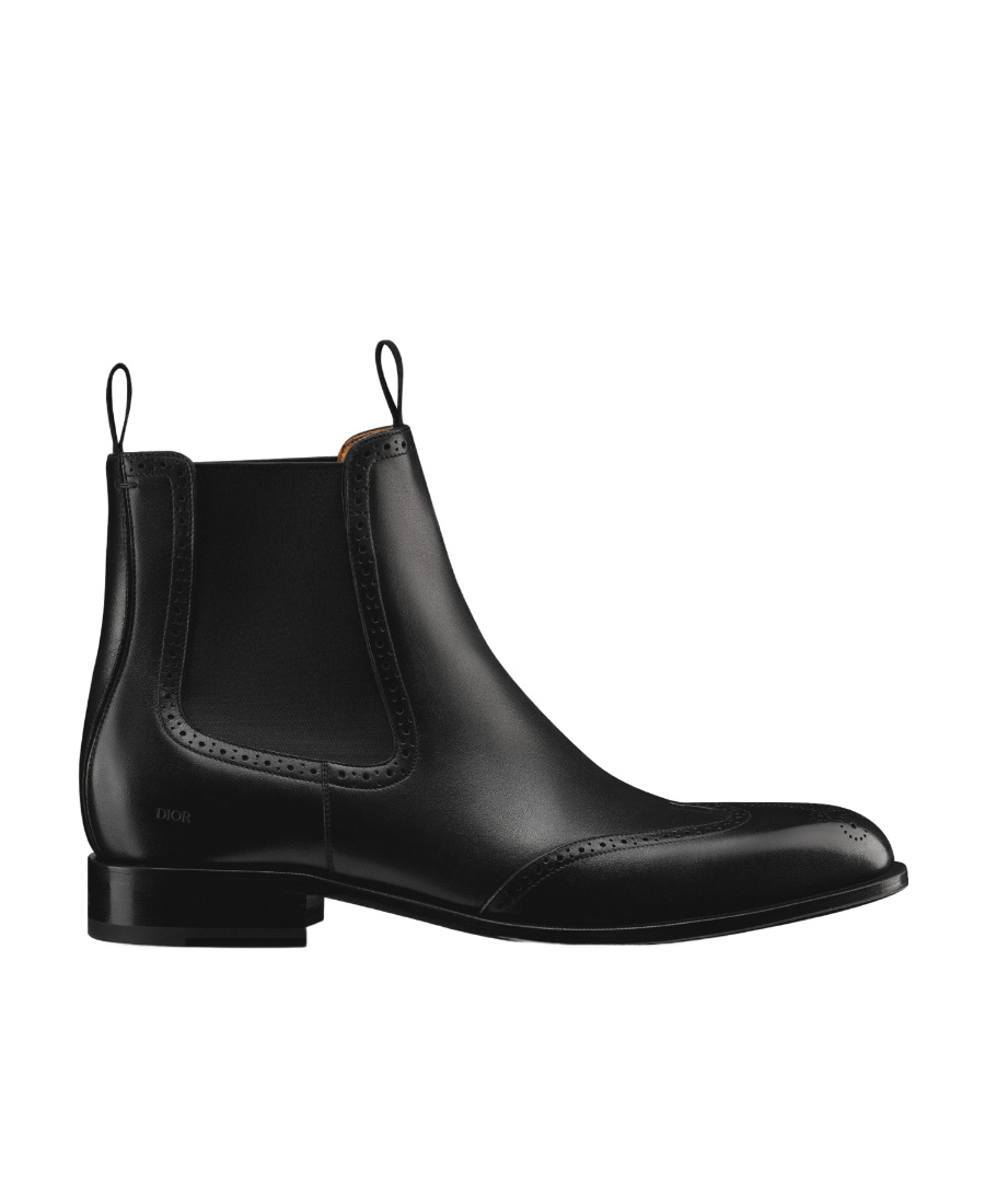 Dior Man Ankle Boots Black Size 9 Leather In Animal Print