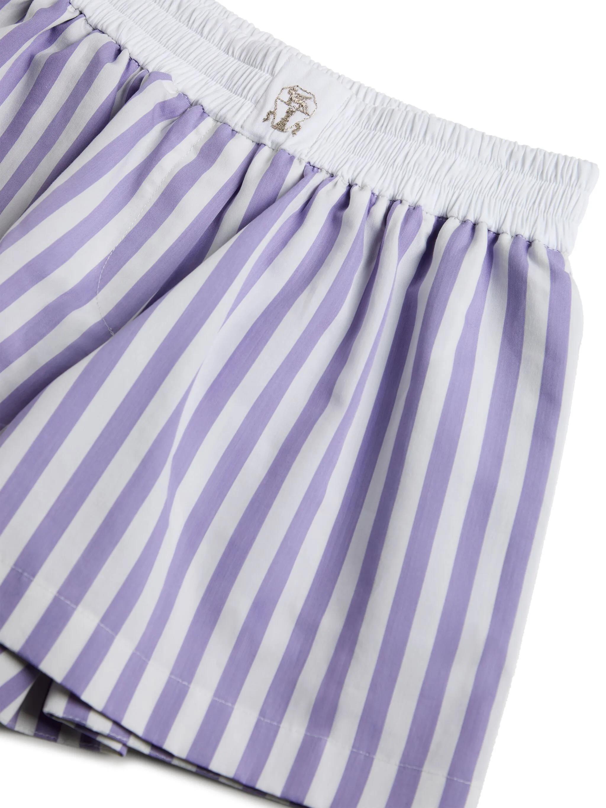 Brunello Cucinelli Poplin Track Shorts In White