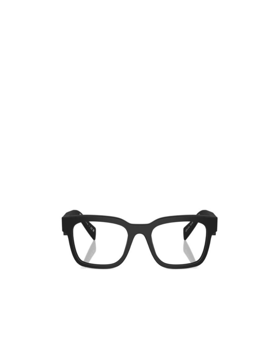Prada Logo-print Square-frame Glasses In Black