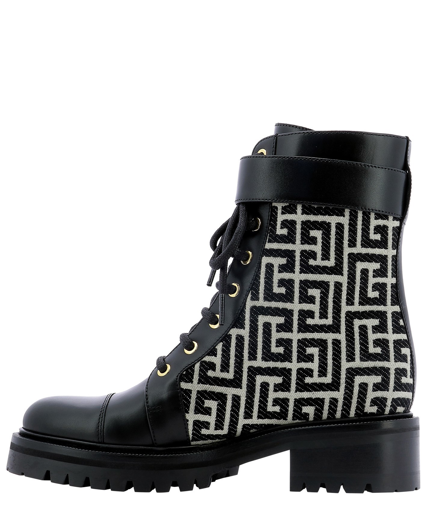 Balmain Ranger Romy Monogram Boots In Black