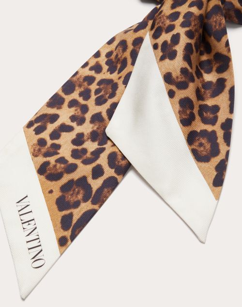 Valentino Escape Leopard Print Headband In Yellow