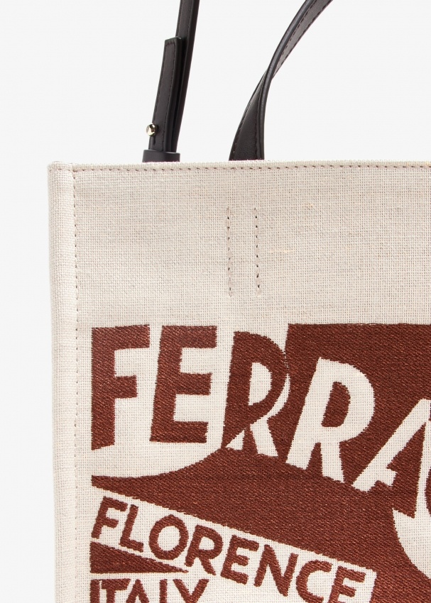 Ferragamo Logo S Pattern Shoulder Bag In Multicolor
