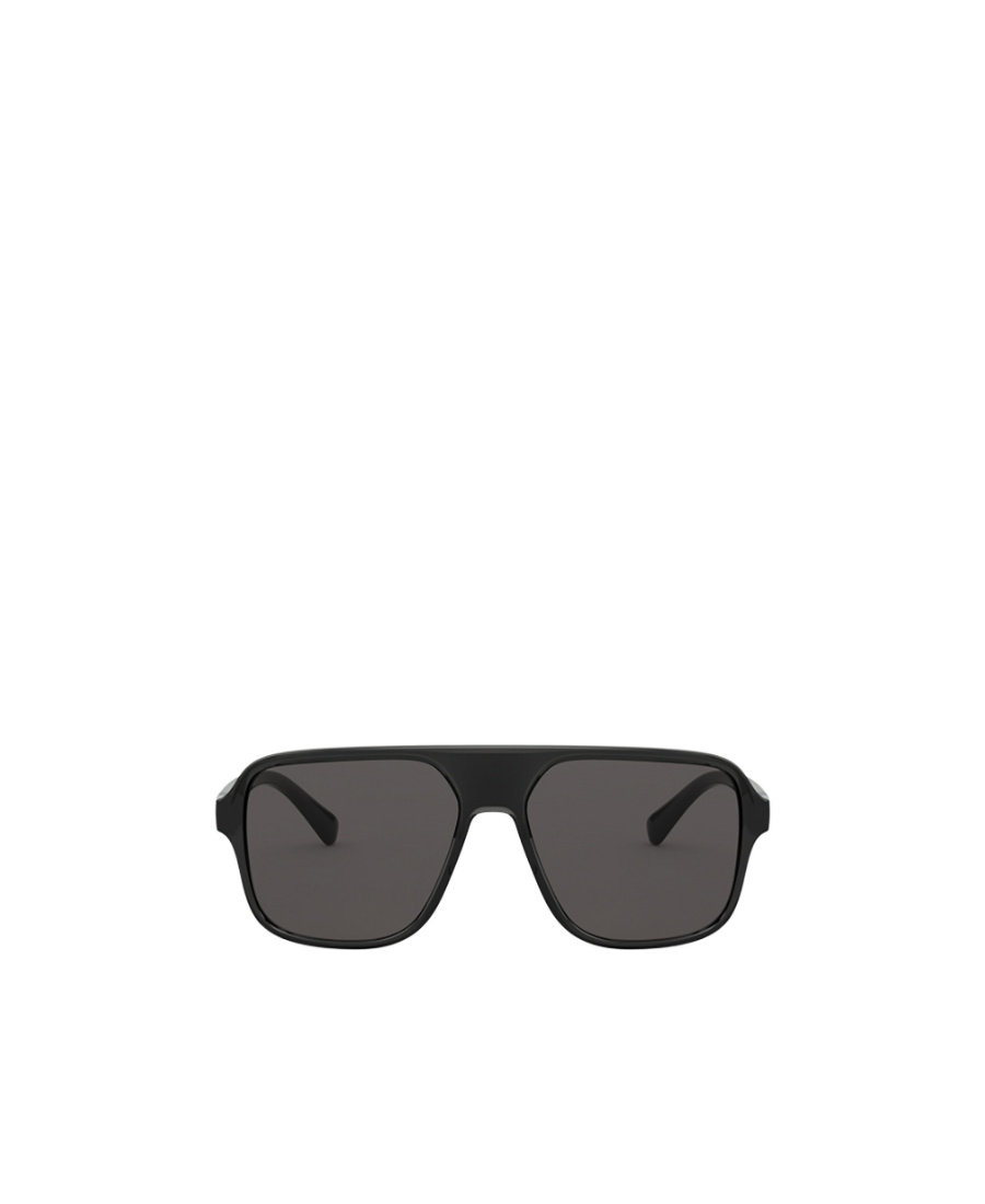Dolce & Gabbana Step Injection Pilot-frame Sunglasses In Black