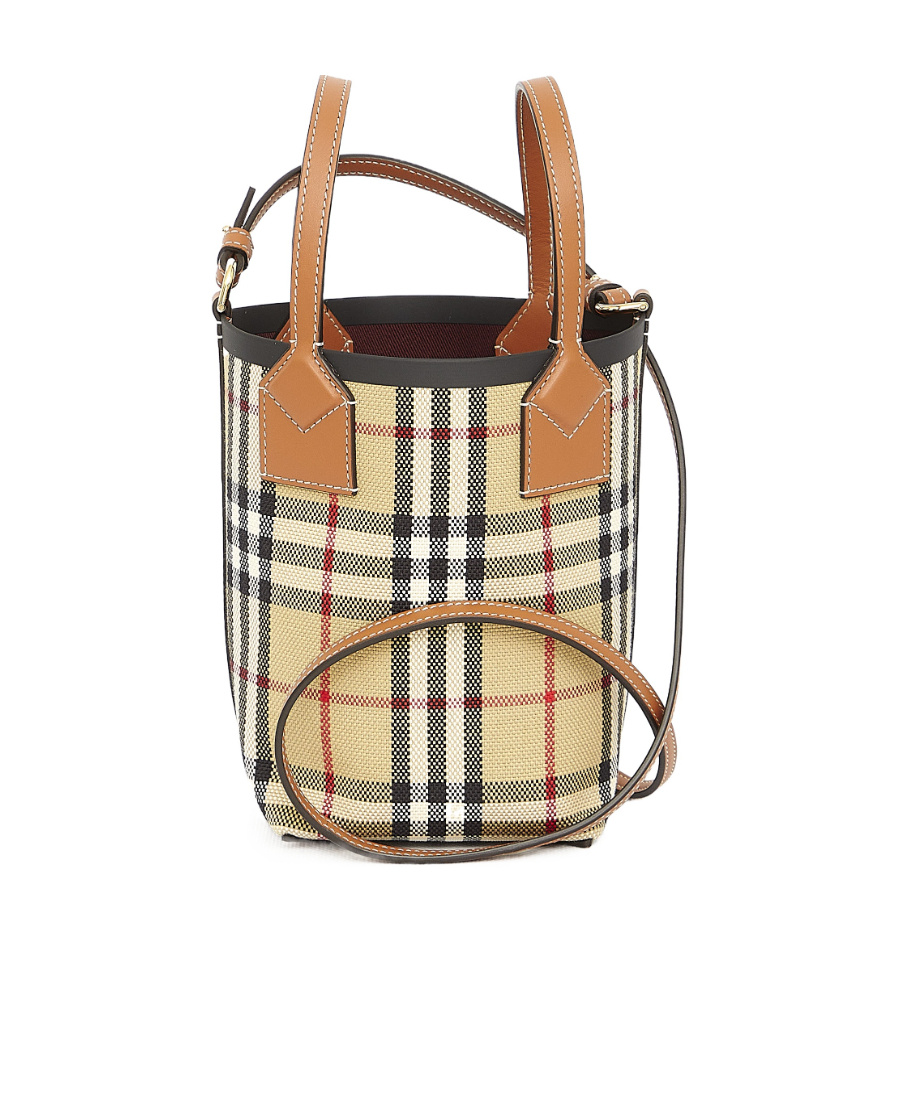 BURBERRY BURBERRY LONDON CHECKED MINI TOTE BAG